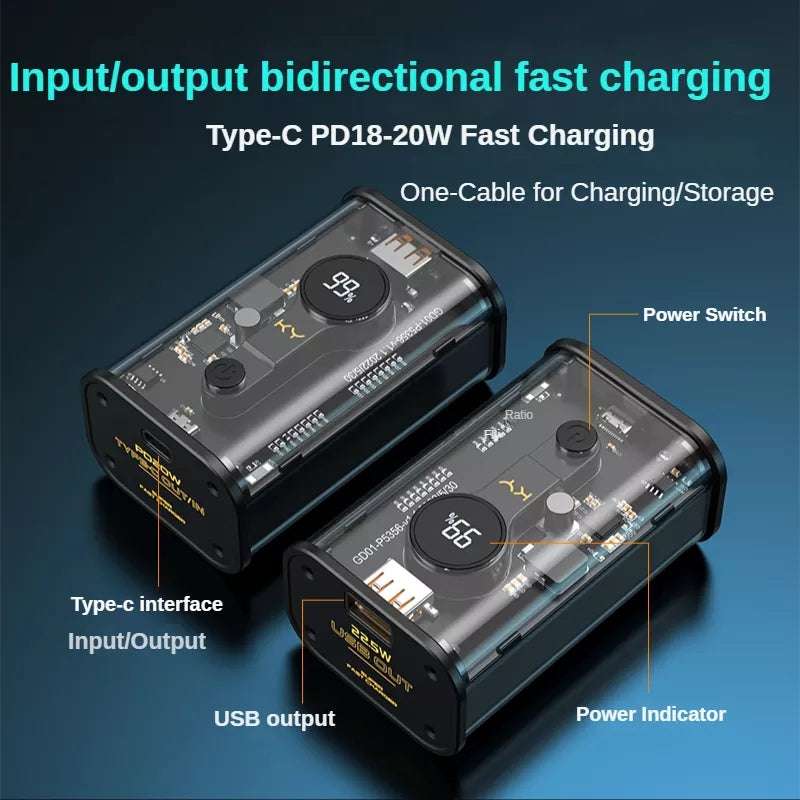 Transparent 10000mAh Power Bank