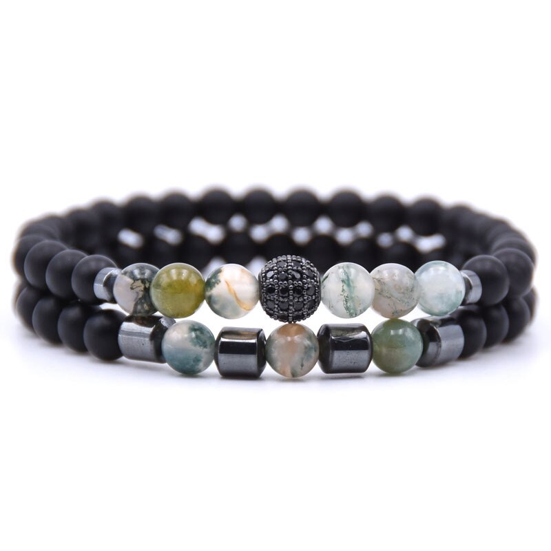 MKENDN Stone Charm Bracelet