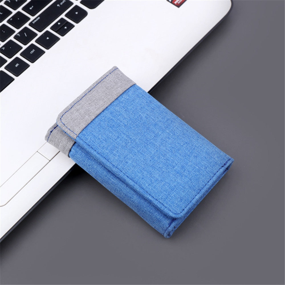Canvas Mini Three-fold Wallet