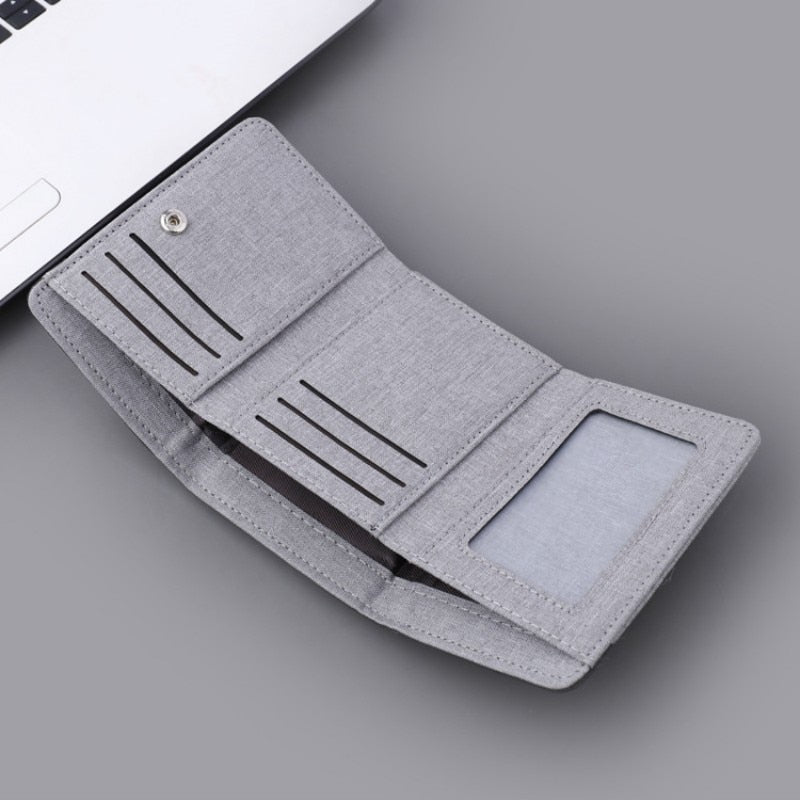 Canvas Mini Three-fold Wallet