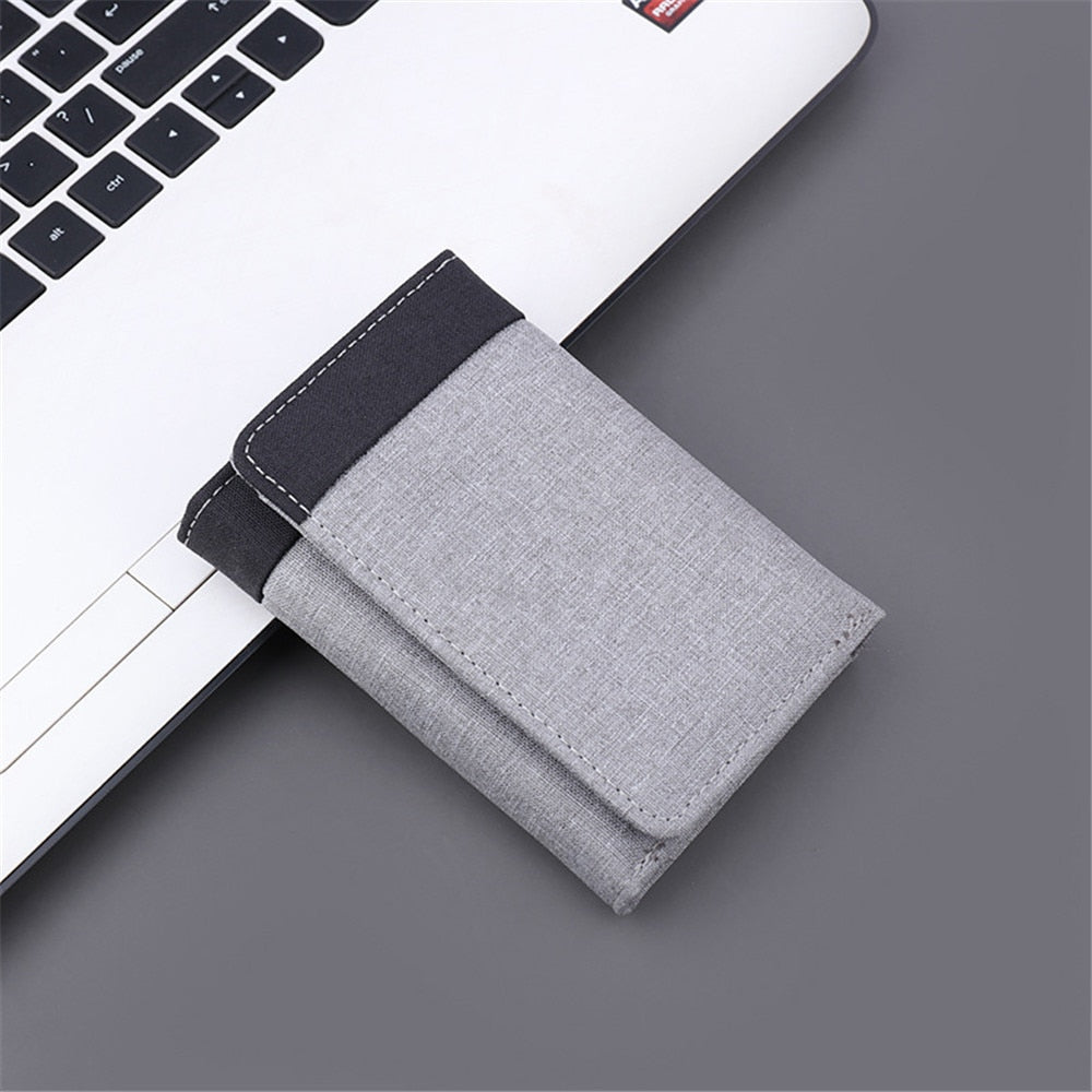 Canvas Mini Three-fold Wallet