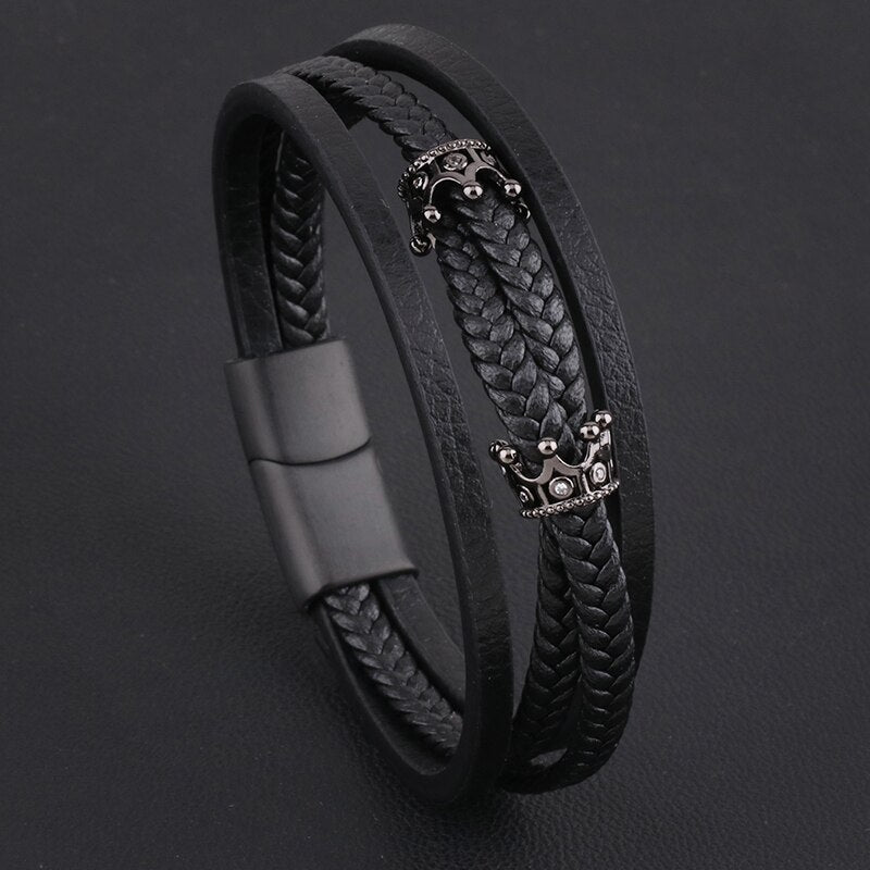 CZ Crown Beads Bracelet L922