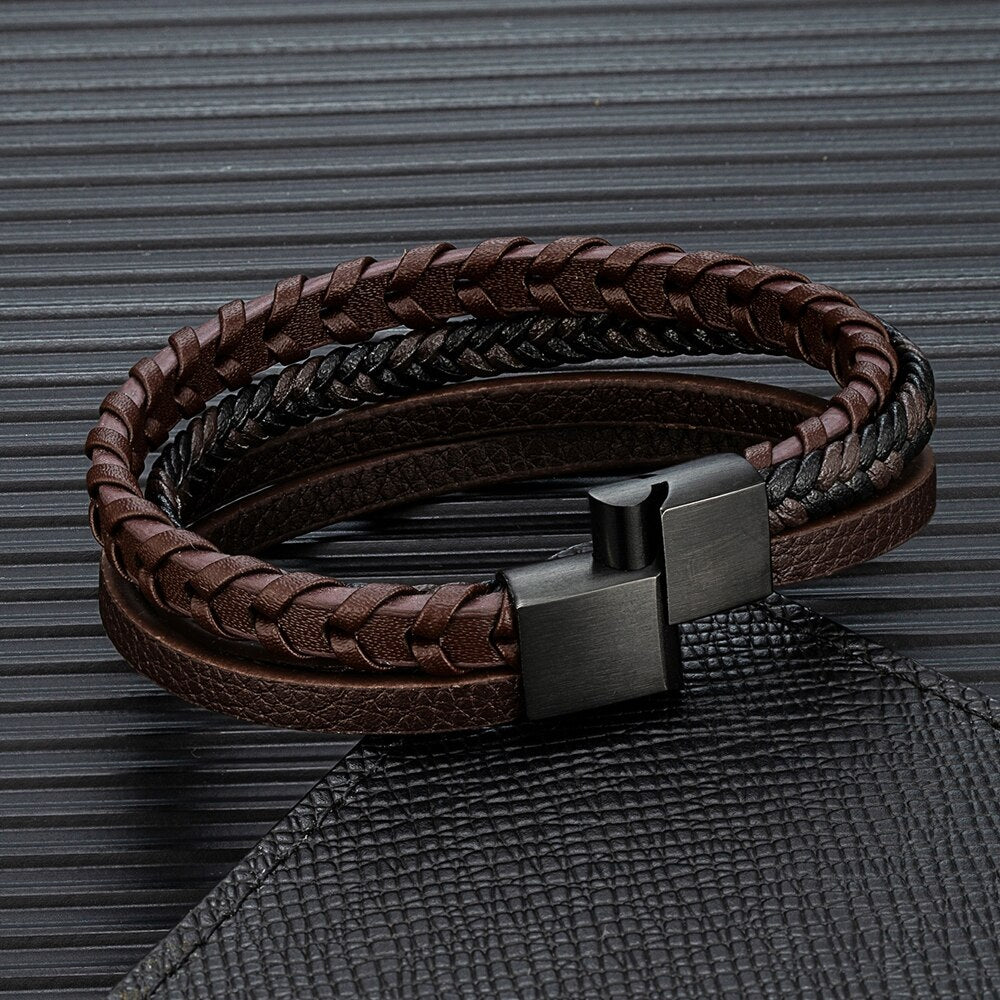 MKENDN Multilayer Leather Bracelet