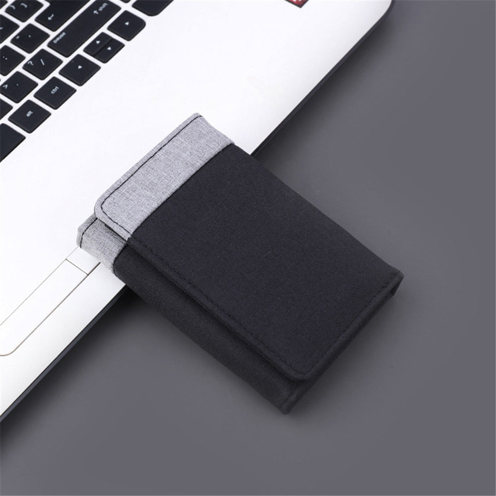 Canvas Mini Three-fold Wallet