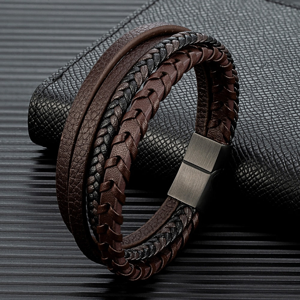 MKENDN Multilayer Leather Bracelet