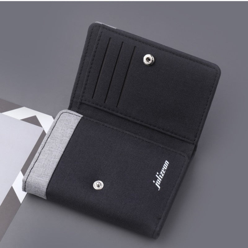 Canvas Mini Three-fold Wallet