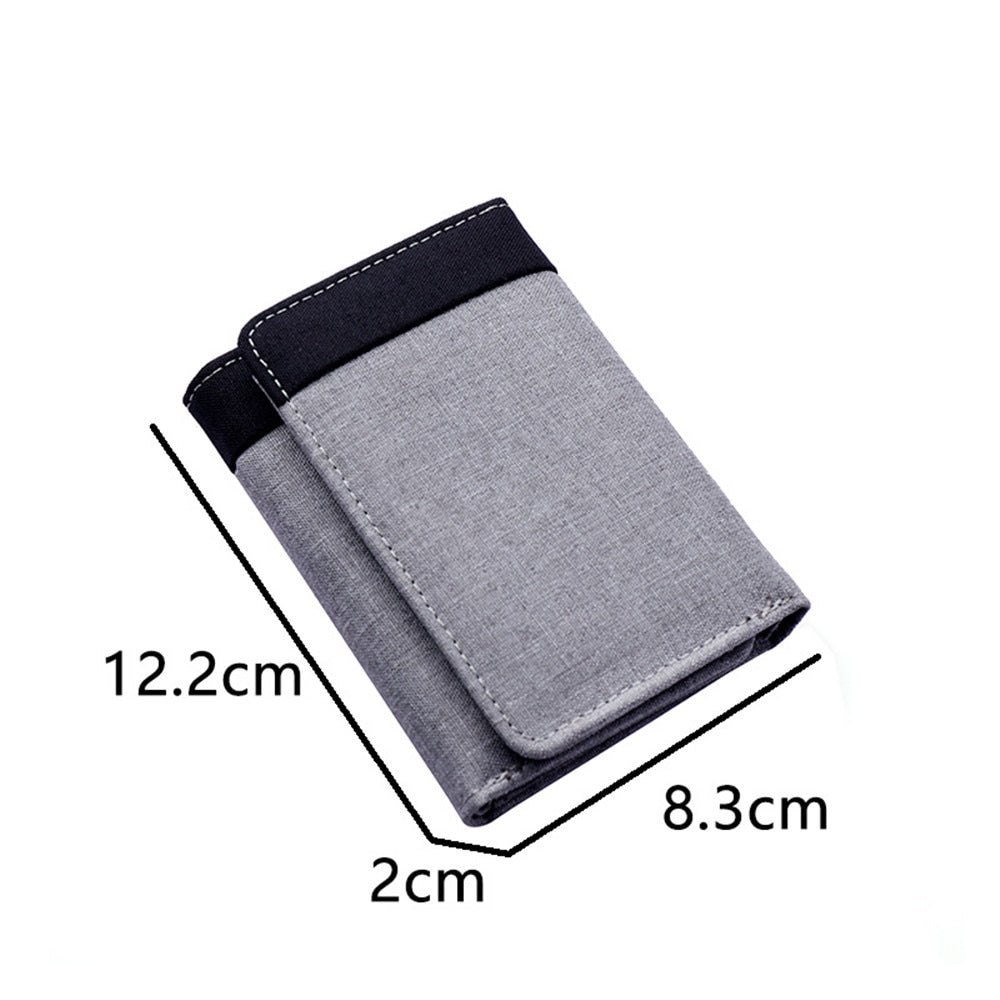 Canvas Mini Three-fold Wallet