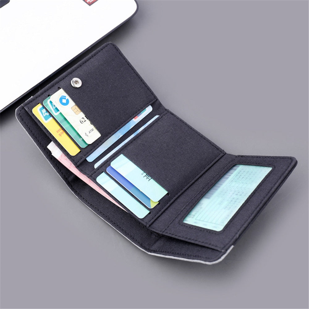 Canvas Mini Three-fold Wallet