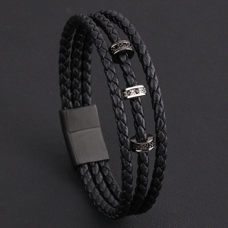 CZ Crown Beads Bracelet L922
