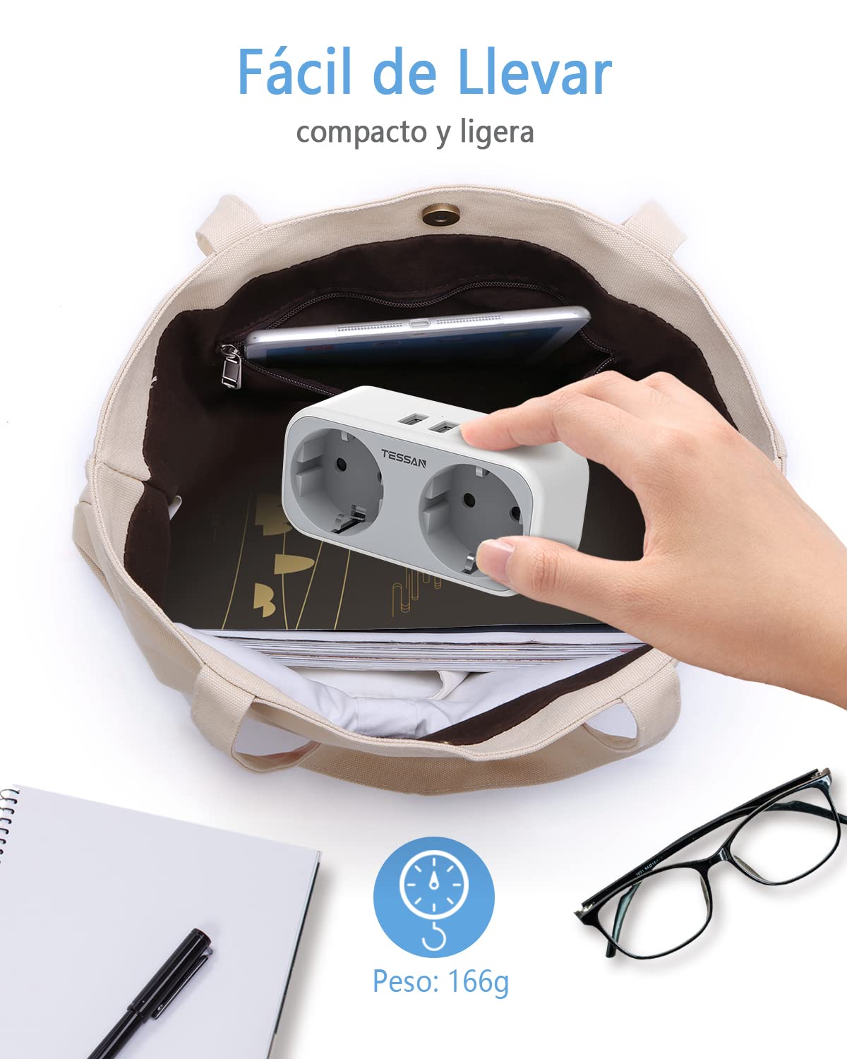 TESSAN 4 in 1 Wall Adapter