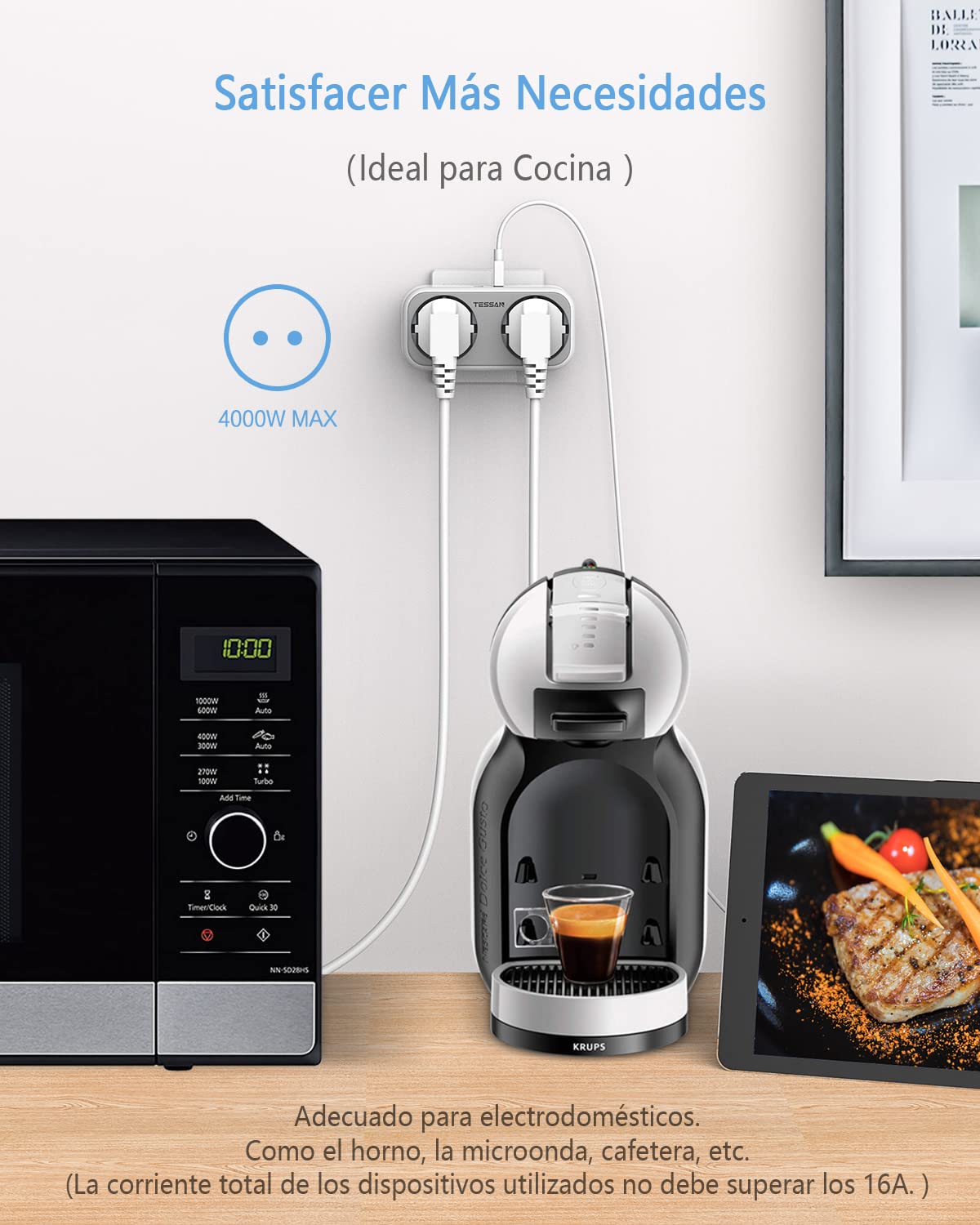 TESSAN 4 in 1 Wall Adapter