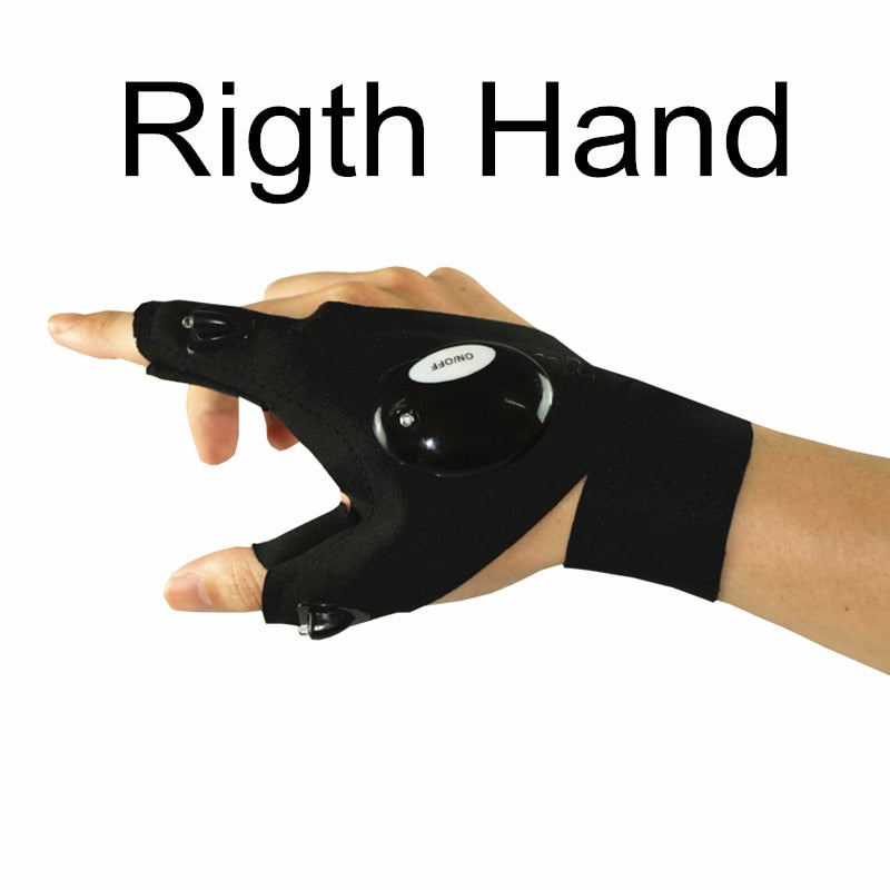 Flashlight Fishing Gloves