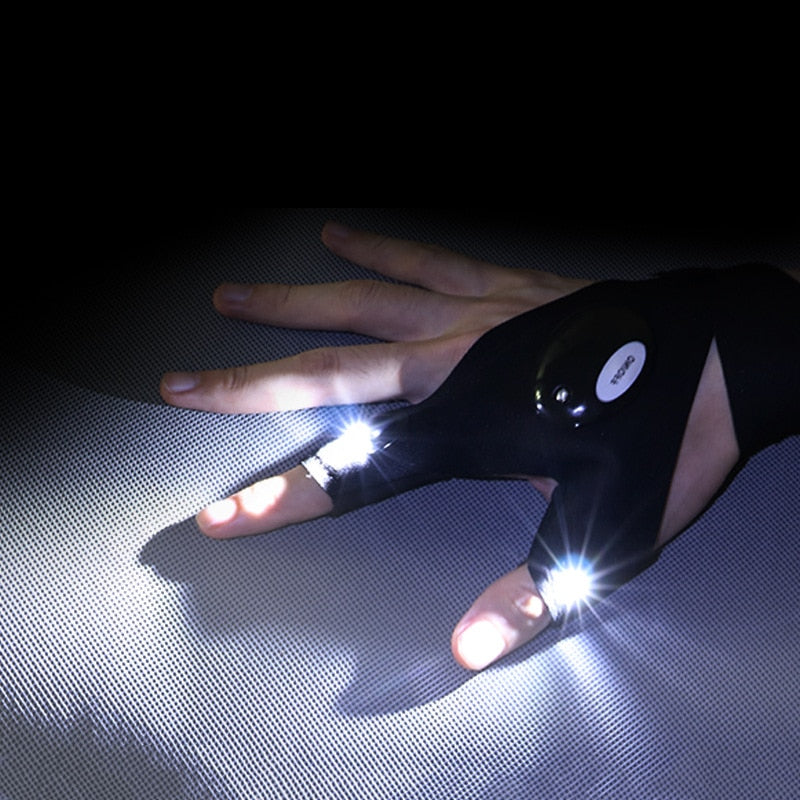 Flashlight Fishing Gloves