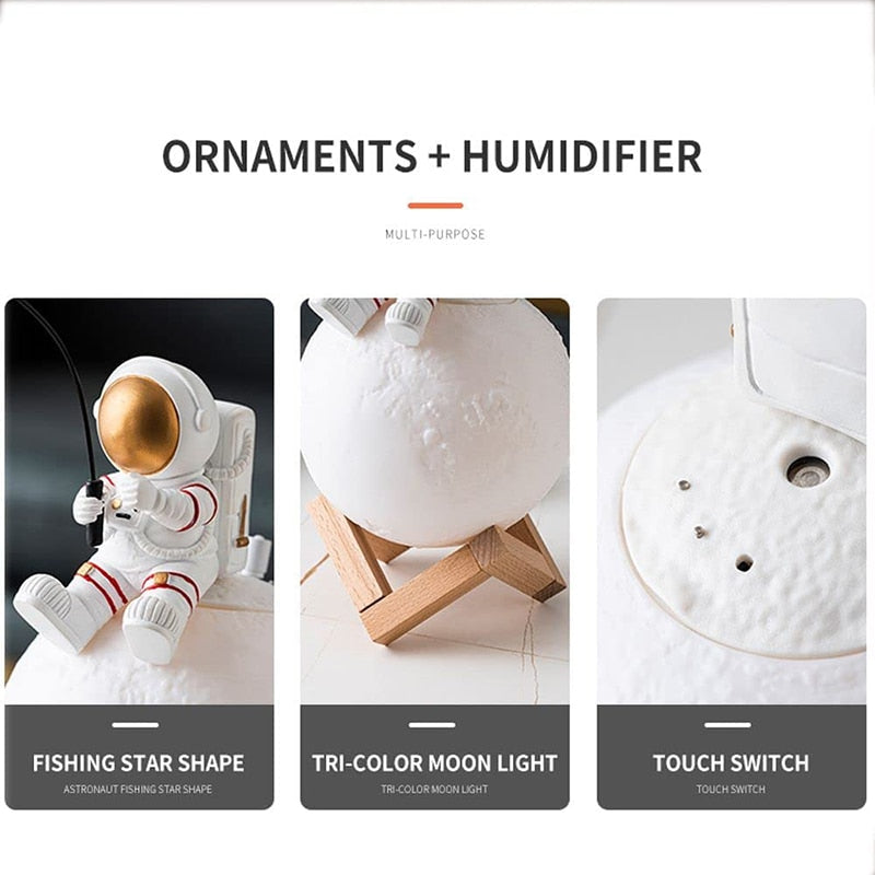 Space Moon Humidifier Lamp