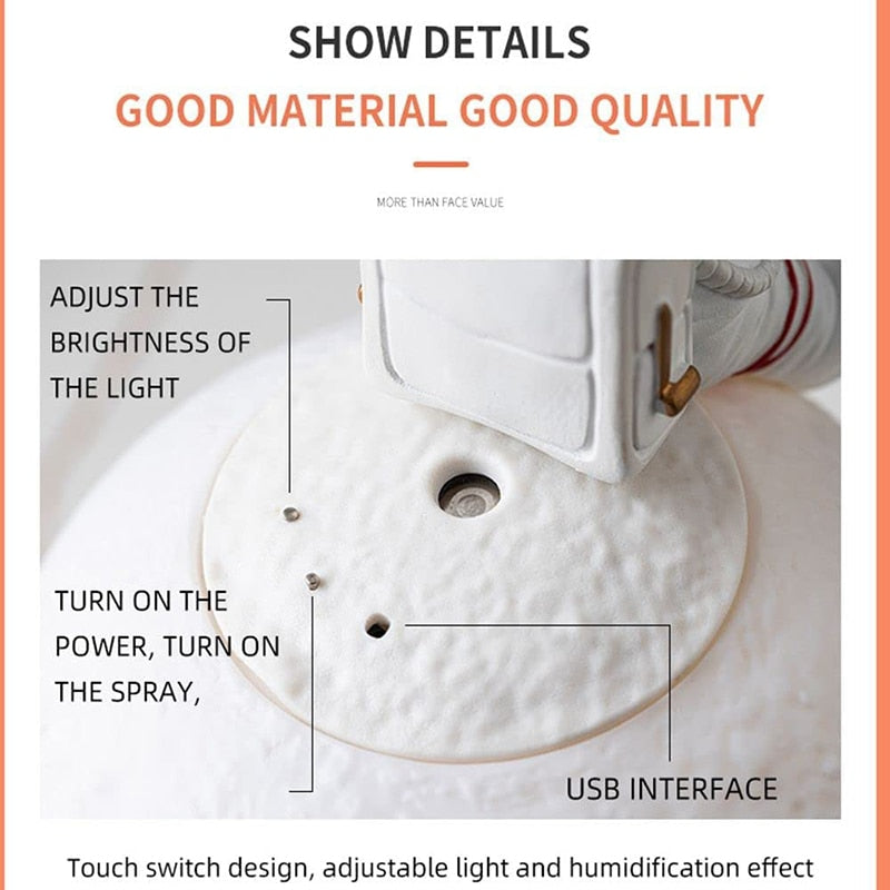 Space Moon Humidifier Lamp