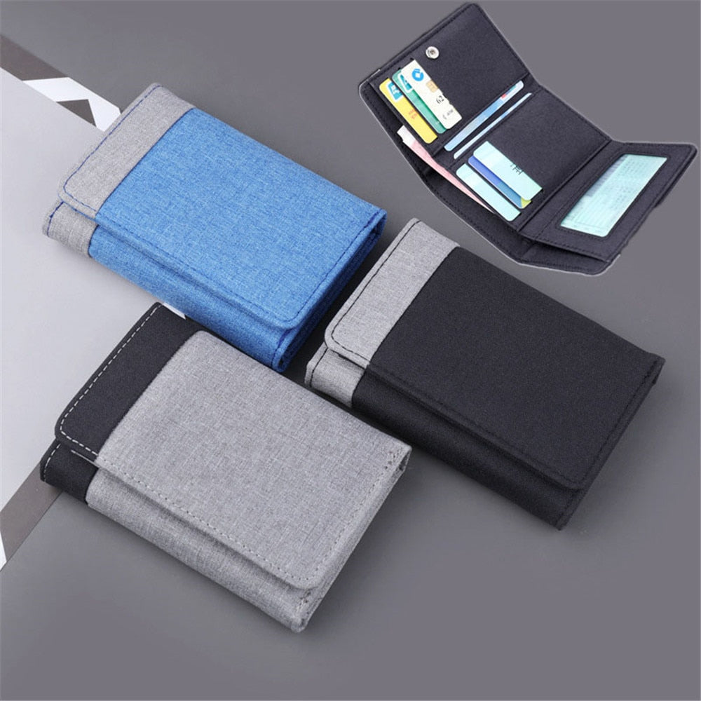 Canvas Mini Three-fold Wallet