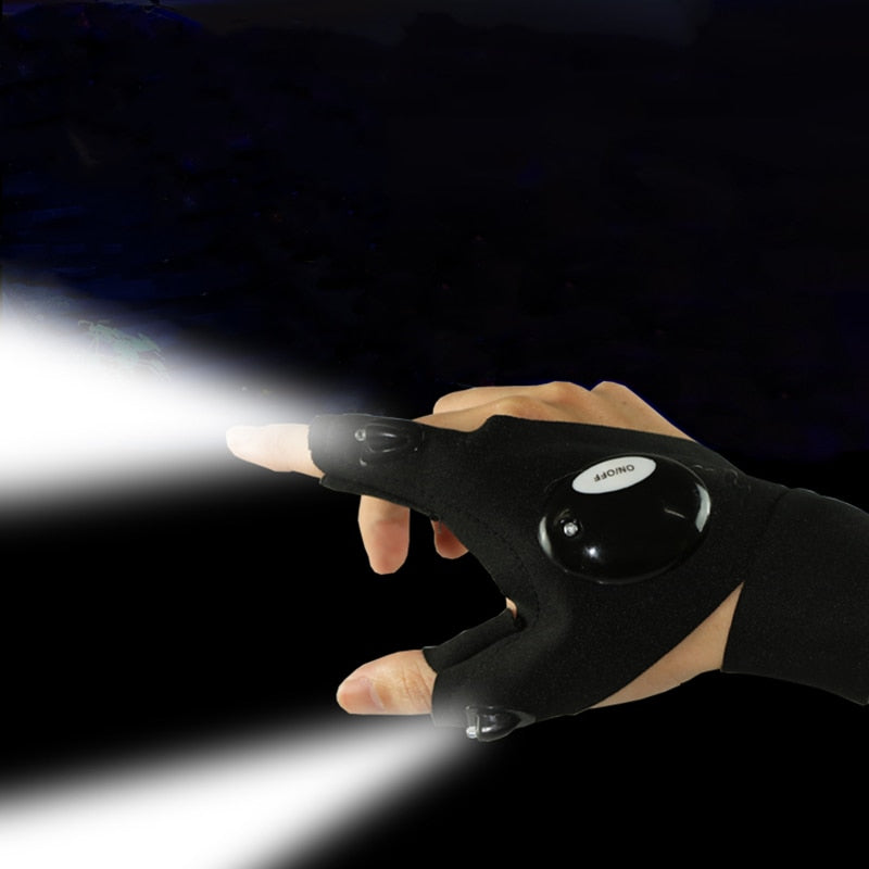 Flashlight Fishing Gloves