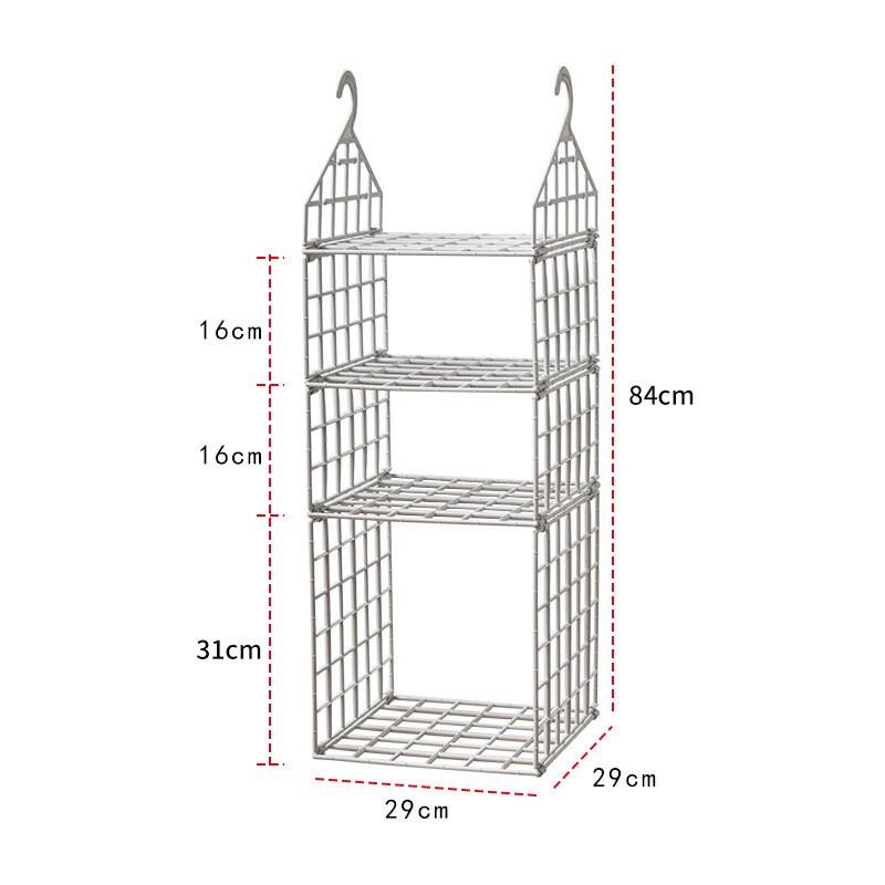 Folding hanging storage rack