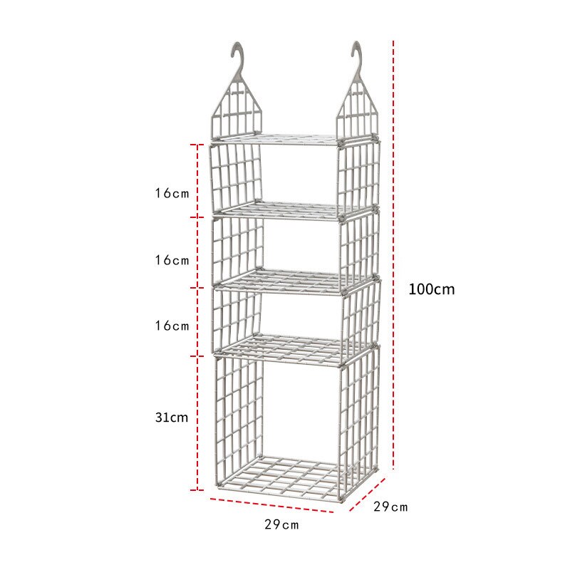 Folding hanging storage rack