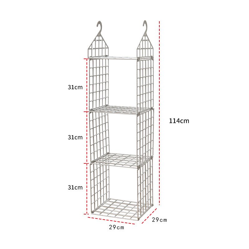 Folding hanging storage rack