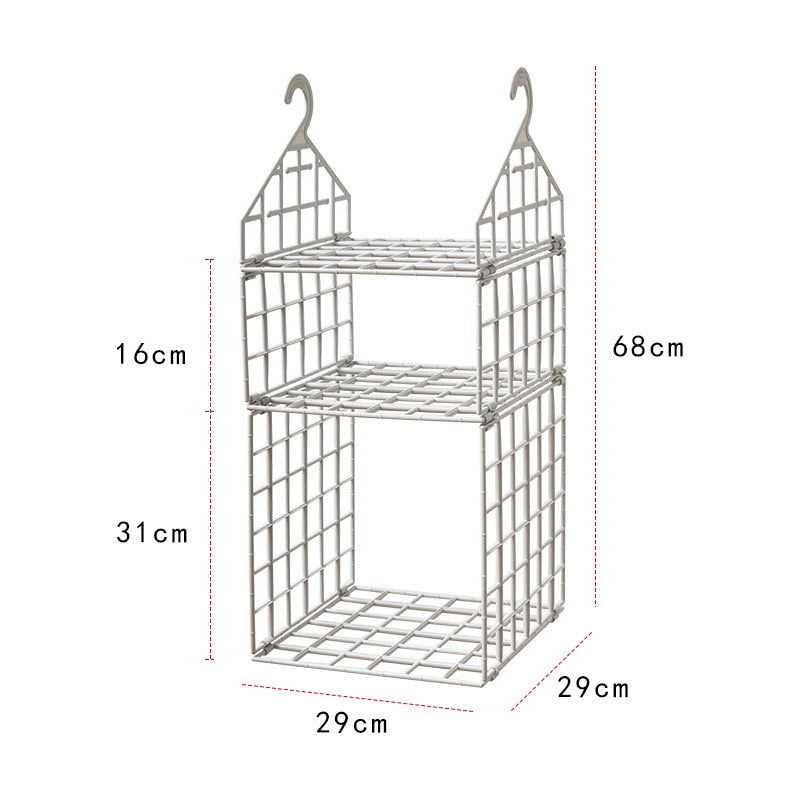 Folding hanging storage rack