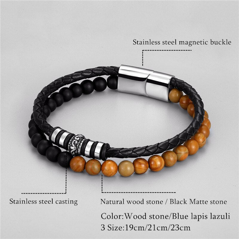 MKENDN Natural Stone Bracelet