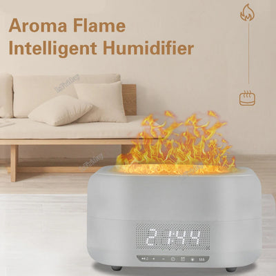 Flame Humidifier Clock Speaker
