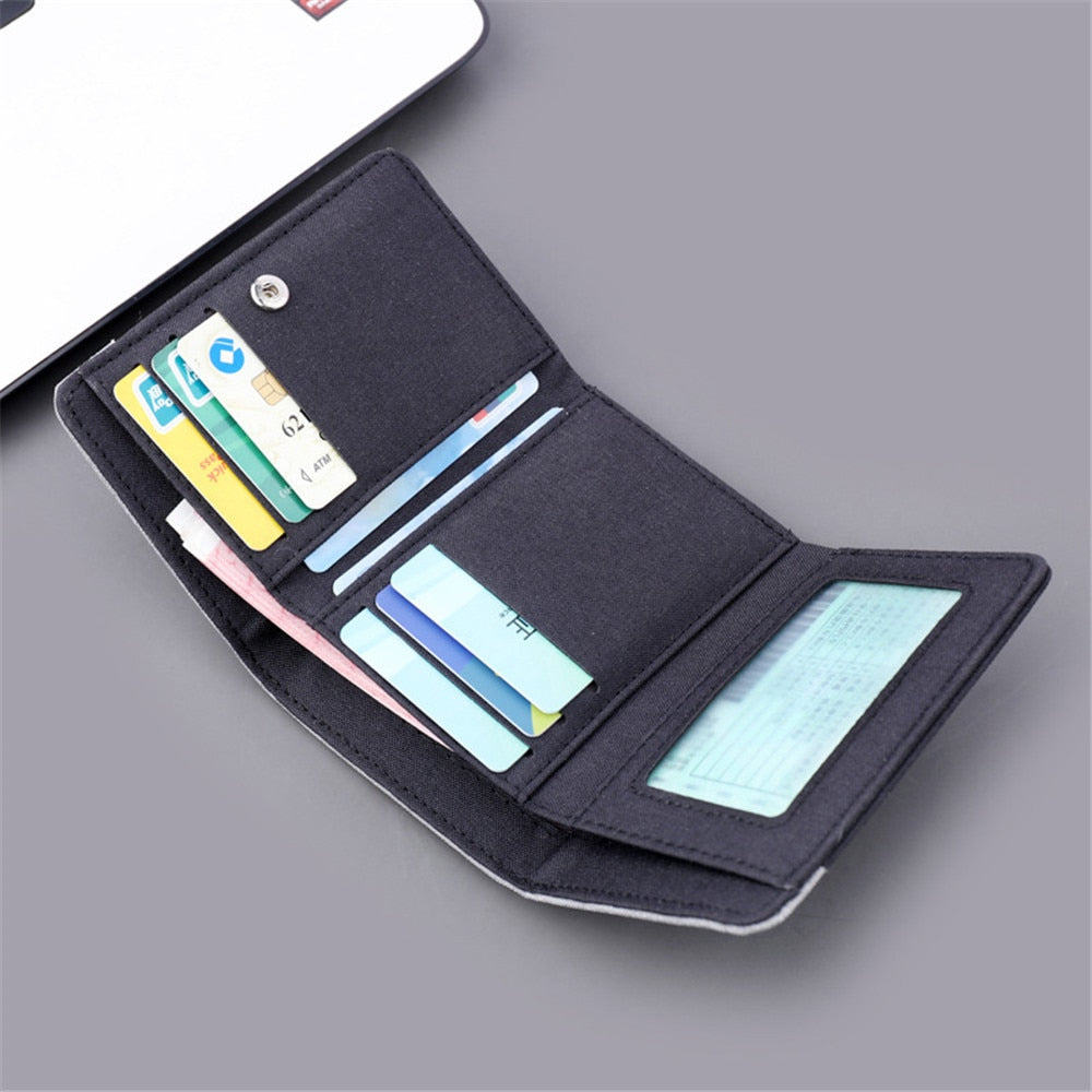 Canvas Mini Three-fold  Wallet
