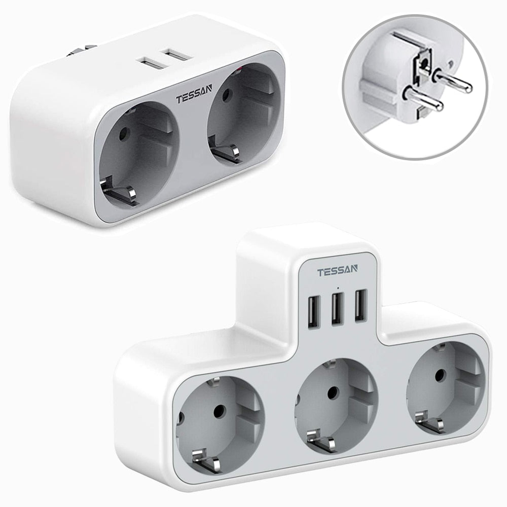TESSAN 4 in 1 Wall Adapter