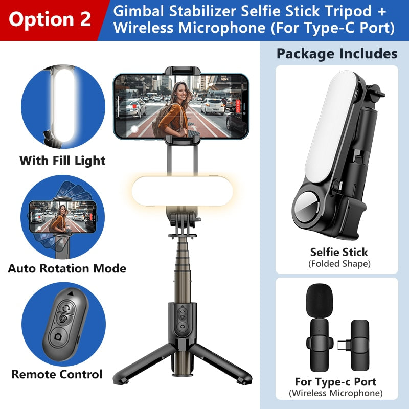Tripod Stabilizer Selfie Stick